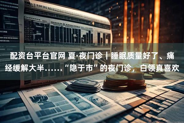 配资台平台官网 夏·夜门诊｜睡眠质量好了、痛经缓解大半……“隐于市”的夜门诊，白领真喜欢
